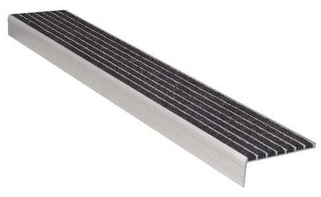 Wooster Products Stair Nosing, Black, 36in W, Extruded Alum 142BLA3