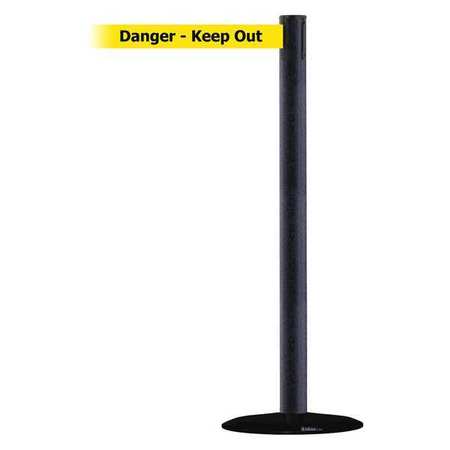 TENSABARRIER Barrier Post with Belt, 13 ft. L, Yellow 889B-33-89-MAX-NO-YDX-C