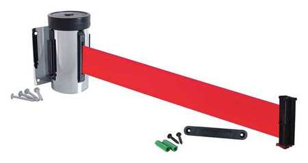 RETRACTA-BELT Wall Barrier, 10ft Red Belt WM700PC-RD-RE