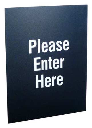VISIONTRON 8.5x11 Sign- PLEASE ENTER HERE (DblSide) PS811-01BK