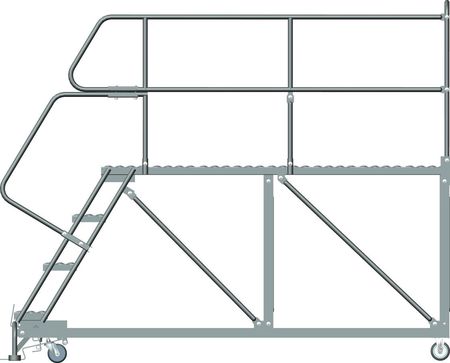 Ballymore Roll Work Platform, Steel, Single, 40 In.H SEP4-2472