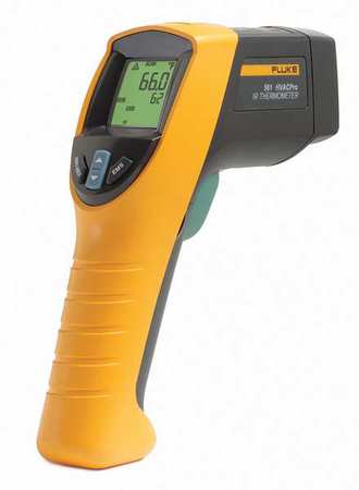 Fluke Infrared Thermometer, Backlit LCD, -40 Degrees  to 1022 Degrees F, Single Dot Laser Sighting Fluke-561/CWG