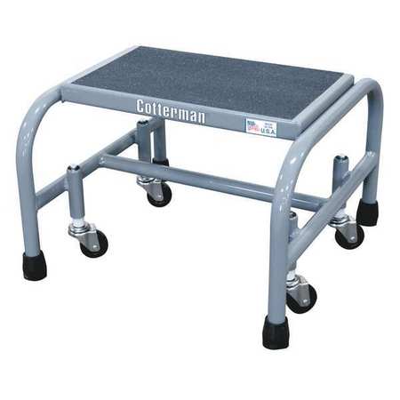 COTTERMAN 1 Step, Steel Step Stand, 450 lb. Load Capacity, Gray 1001N1818A5E10B3C1P1