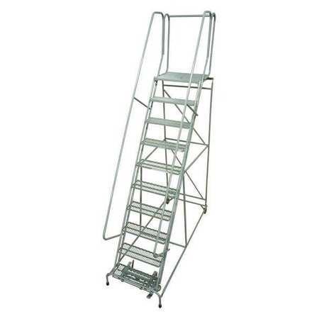 COTTERMAN 130 in H Steel Rolling Ladder, 10 Steps, 450 lb Load Capacity 1010R2632A3E30B4C1P6