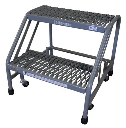 Cotterman Mobile Step Stand, 20 "H, 500 lb., Steel 1302N2626A3E10B3C1P6