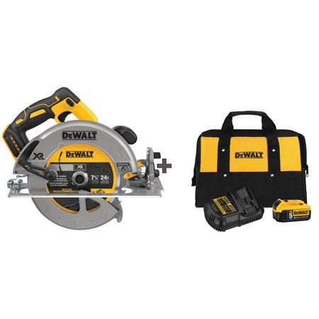 DEWALT Portable Band Saw, 20 V, 44 7/8 in L Blade, Battery Included DCS374B/ DCB205CK