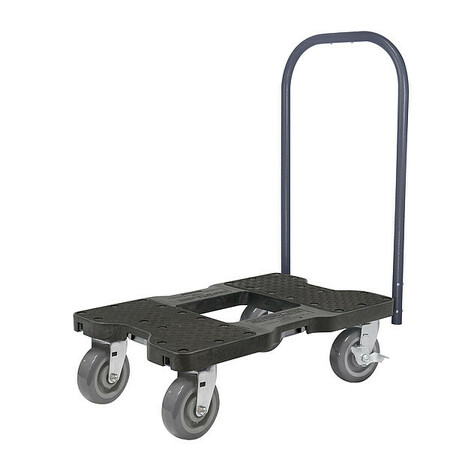 SNAP-LOC Super-Duty Push Cart Dolly, Black, 1800 Lb SL1800P6B