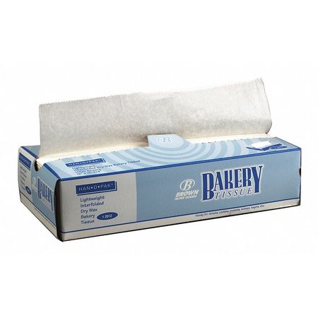 VALUE BRAND Waxed Bakery Pick-Up Tissue Sheets, White, 12 x 10 3/4", PK1000 E-7256