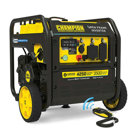 CHAMPION POWER EQUIPMENT Portable Generator, Gasoline, Electric, Recoil, Wireless Remote Start, 120V AC 201185