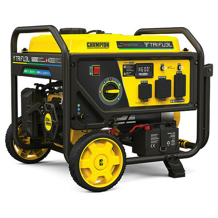 CHAMPION POWER EQUIPMENT Portable Generator, Gasoline/Natural Gas/Propane, Electric, Recoil Start, 120V AC 201223