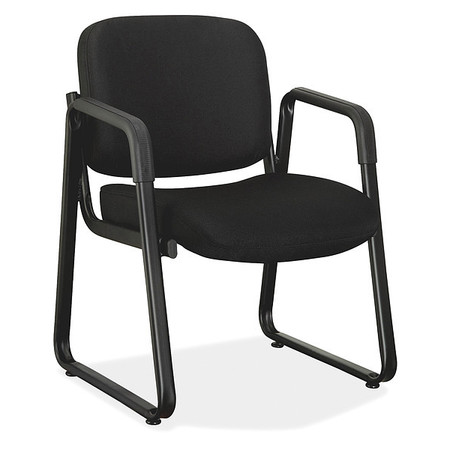 LORELL BlackGuest Chair, 24.8"L33-1/2"H, FabricSeat LLR84576