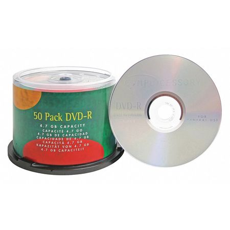 COMPUCESSORY Branded Dvd-R Disc16X4.70 Gb, PK50 CCS35557
