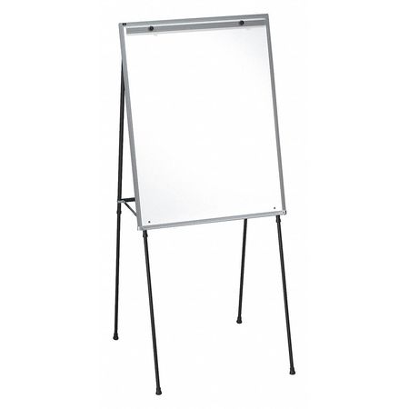 LORELL Dry Erase White Board Easel, Black Frame LLR75684