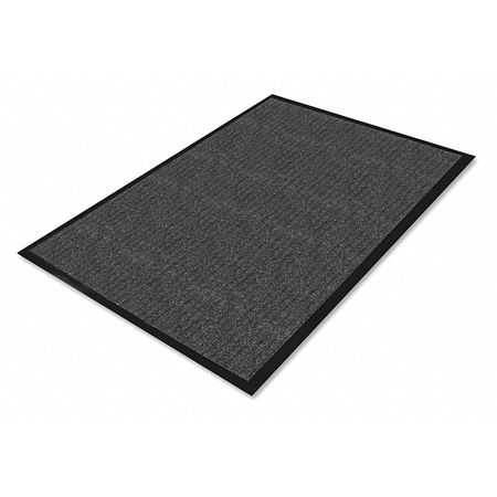 GENUINE JOE Dual-Rib Indoor Wiper Mats, Charcoal (or Charcoal Gray), 36" W x 60" L GJO55351