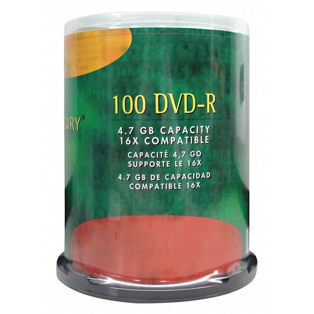 COMPUCESSORY Dvd-R Disc16X Speed4.7Gb, PK100 CCS72103