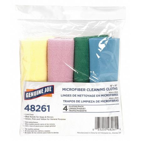 GENUINE JOE Janitorial Cloths And Wipe, PK4 GJO48261