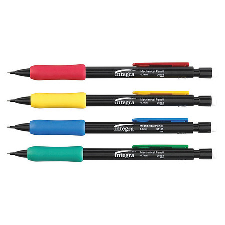 INTEGRA Grip Mechanical Pencils, Black Lead, PK12 ITA36153