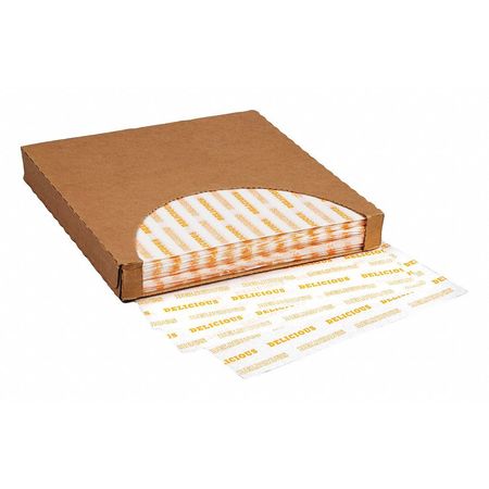 VALUE BRAND Dry Waxed Food Sheets, Yellow Delicious, 12 x 12", PK 1000 F-3752
