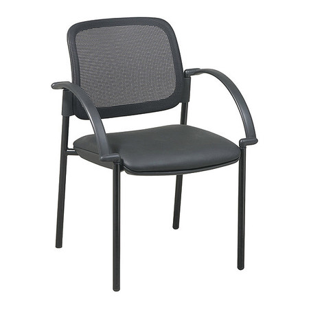 LORELL Guest Chair, 23-1/2"L32.8"H, Waterfall, LeatherSeat LLR60462