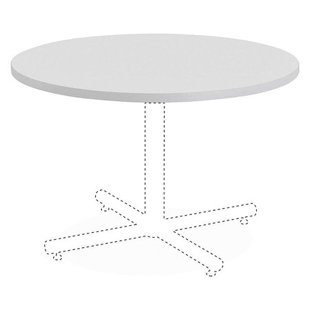 LORELL Round Lorell Round Invent Tabletop - Light Gray, 36 W, 36 L, 1 H, Laminate Top, Light Gray LLR62575