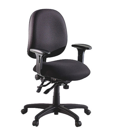 LORELL Task Chair, 16-1/2" to 19", Adjustable Arms, Black LLR60538