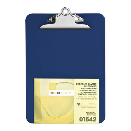 NATURE SAVER Plastic Clipboard, Blue NAT01542