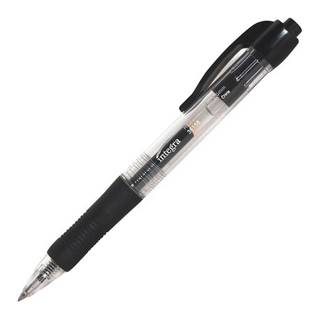 Integra Retractable 0.5Mm Gel Pens, Black, PK12 ITA36156
