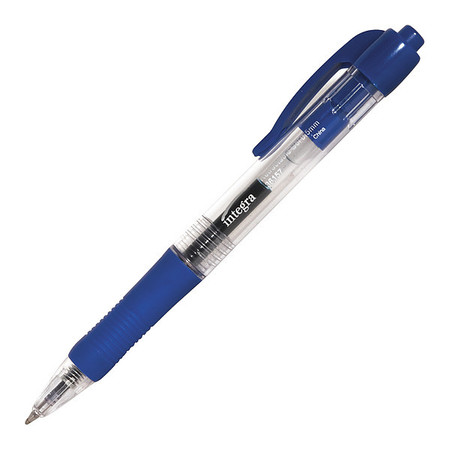 INTEGRA Retractable 0.5Mm Gel Pens, Blue, PK12 ITA36157