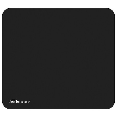 Compucessory Smooth Cloth Nonskid Mouse Pads, Black CCS23617