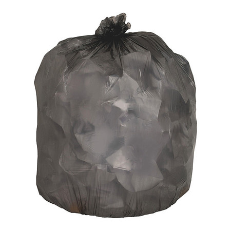 GENUINE JOE 33 gal Trash Bags, 0.45 mil (11 Micron), Black, 250 PK GJO70419