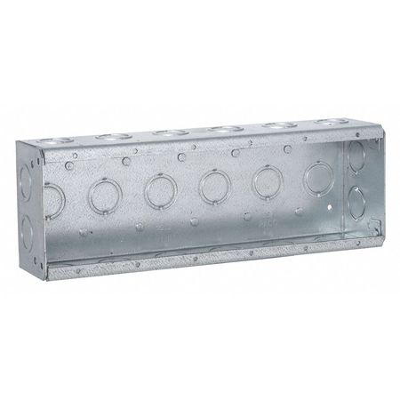 RACO Electrical Box, 95.3 cu in, Masonry, 6 Gang, Steel, Rectangular 960