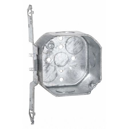 Raco Electrical Box, 21.5 cu in, Octagon Box, Steel, Octagon 167TS