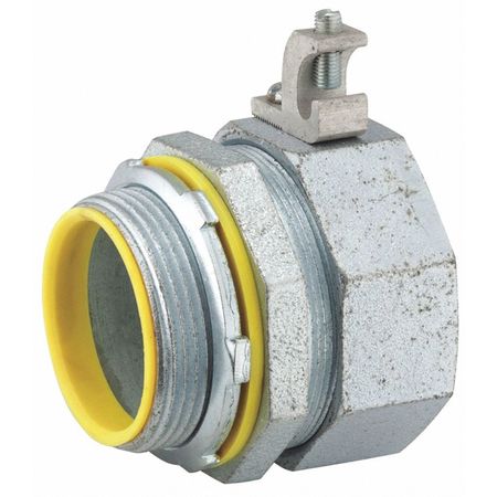 RACO Liquidtight Conn, Grnd Lug, 2-1/2", Irn 3520-3