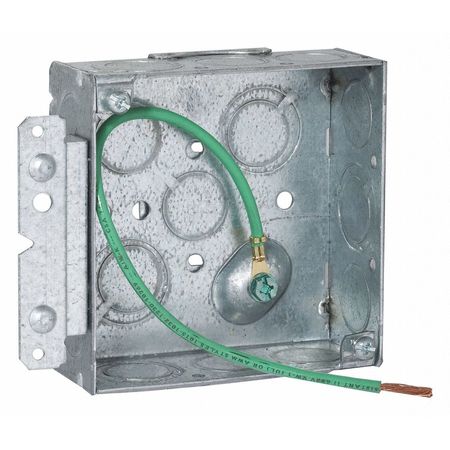 RACO Electrical Box, 21 cu in, Square Box, Steel, Square 189HS