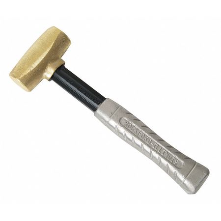 AMERICAN HAMMER Striking Hammer, Brass, 4 lb., 12" AM4BRXAG