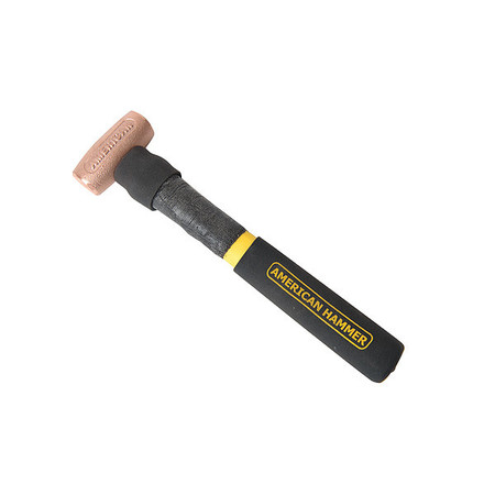 AMERICAN HAMMER Non Spark Hammer, Copper, 1.5 lb. AM1.5CUXFG