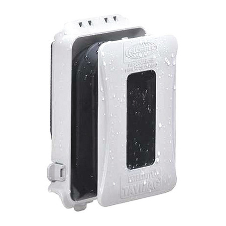 Taymac Electrical Box Cover, Multi-directional, 1 Gang, Polycarbonate, In-Use ML500W