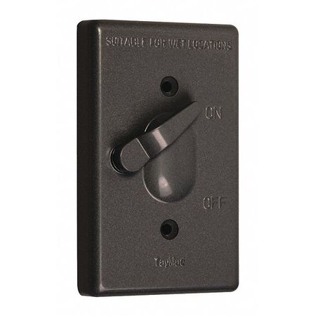 TAYMAC Switch Cover, Vertical, 1-Gang, Tggl, Bronze TC100Z