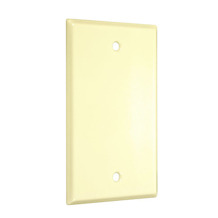 TAYMAC Blank Standard Wall Plates, Number of Gangs: 1 Metal, Smooth Finish, Ivory WI-B