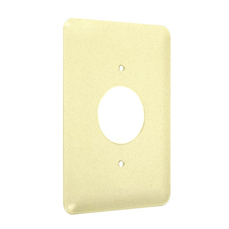 TAYMAC Single Receptacle Maxi Wall Plates, Number of Gangs: 1 Metal, Textured Finish, Ivory WMTI-SR2