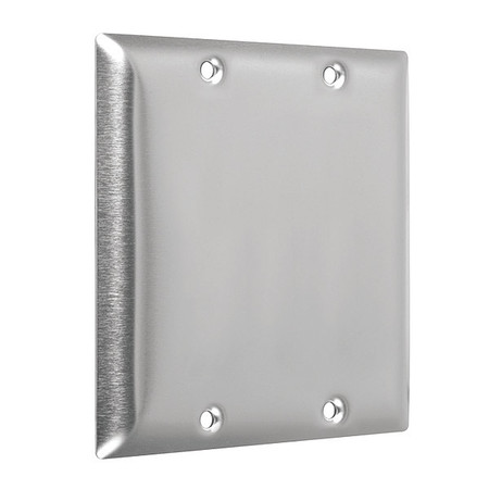 Taymac 2-Blank Standard Wall Plates, Number of Gangs: 2 Metal, Stainless Steel WSS-BB