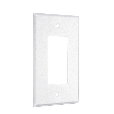 TAYMAC Decorator Standard Wall Plates, Number of Gangs: 1 Metal, Textured Finish, White WTW-R