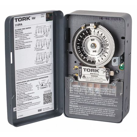 Tork Mechanical Time Switch, 120-277V, 24 hr. 1109A
