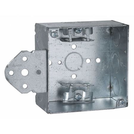 RACO Electrical Box, 30.3 cu in, Square Box, 2 Gang, Steel, Square 249