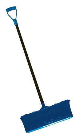 Westward Snow Shovel, 45 in Steel D-Grip Handle, Poly Blade Material, 22 1/4 in Blade Width 21AD02