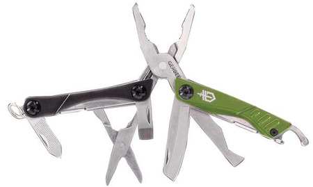Gerber Multi-Tool, 12 Tools, 2-3/4 In, Green/Black 31-001132