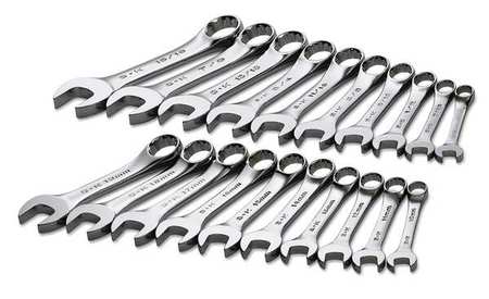 SK PROFESSIONAL TOOLS Combo Wrench Set, 3/8-15/16, 10-19mm, 20 Pc 86250