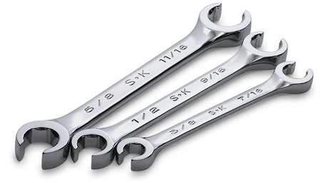 Sk Professional Tools Flare Nut Wrench Set, 3 Pieces, 6 Pts 383
