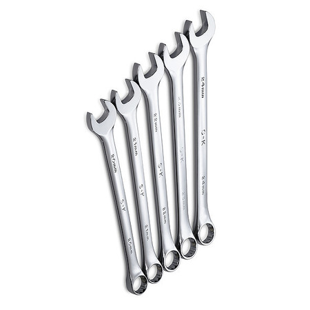 SK PROFESSIONAL TOOLS Combo Wrench Set, Long, Chrome, 20-24mm, 5Pc 86041