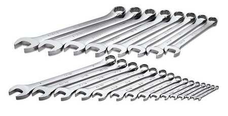 SK PROFESSIONAL TOOLS Combo Wrench Set, Chrome, 1/4-1-1/2, 23 Pc 86043